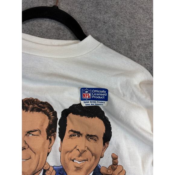 Vintage 90s Monday Night Football NFL Caricature T Shirt Mens XL Salem Employee - Picture 6 of 8